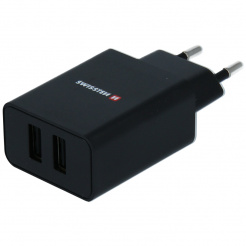 SWISSTEN adapter sieciowy 2x USB, 10W, SMART IC - czarny