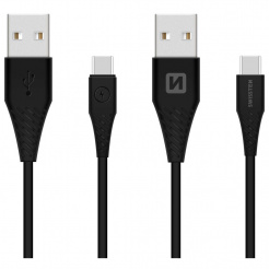SWISSTEN kabel USB / USB-C (3.1) 1,5 m - black