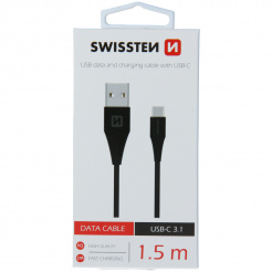  SWISSTEN kabel USB / USB-C (3.1) 1,5 m - black 