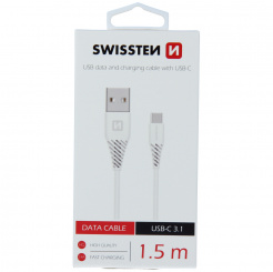  SWISSTEN kabel USB / USB-C (3.1) 1,5 m - white 