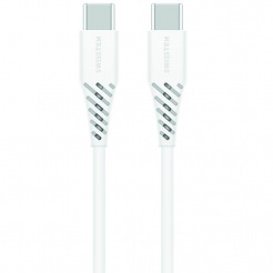 SWISSTEN TPU kabel do transmisji danych USB-C / USB-C, PD, 5 A (100 W) 1,5 m - white