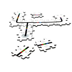 Drewniane puzzle do Ozobot -  Zestaw startowy