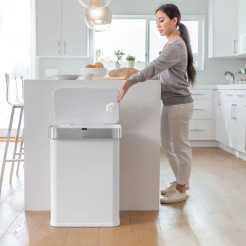 Simplehuman Sensor 58 L - biały stalowy