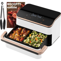 Cosori Dual Blaze TwinFry Smart 10L + kleště - bílá