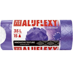 Worki na śmieci 35L ALUFLEXY o zapachu kwiatów łąkowych - fioletowe