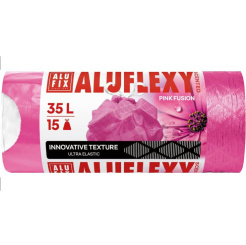 Worki na śmieci 35L ALUFLEXY o zapachu kwiatów łąkowych - różowe