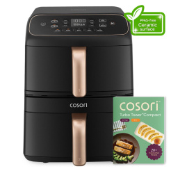 Frytkownica na gorące powietrze Cosori Turbo Tower Compact 8,6 l, ceramiczny - czarny 