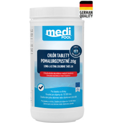mediPOOL CHLÓR – tabletki o powolnym rozpuszczaniu 20 g, 1,0 kg 