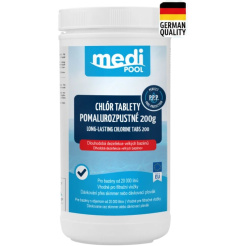mediPOOL CHLÓR – tabletki o powolnym rozpuszczaniu 200 g, 1,0 kg