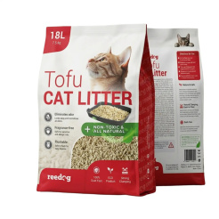 Żwirek dla kotów Reedog Tofu 18 l / 7,5 kg