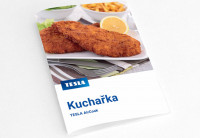 Kolorowa książka kucharska z nadrukiem w języku czeskim