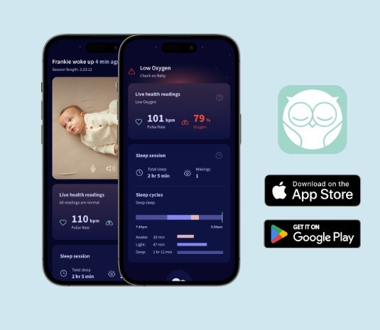 Połącz skarpetkę Owlet Dream z inteligentną aplikacją Owlet Care