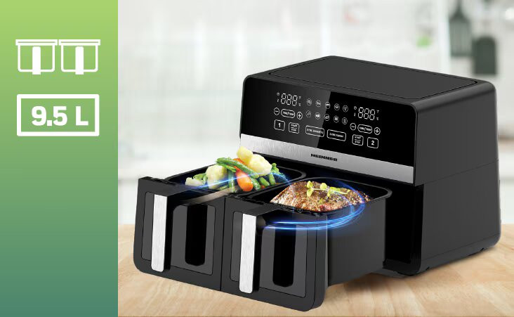 Dwa nieprzywierające kosze o pojemności 9,5 litra