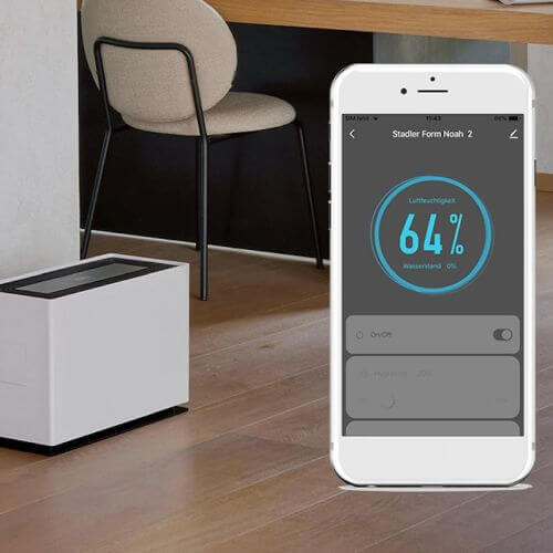 Kontrola wilgotności za pomocą aplikacji