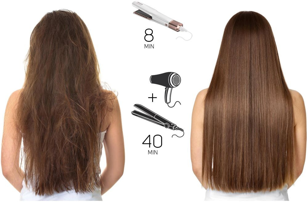 Błyskawicznie suszy i prostuje włosy