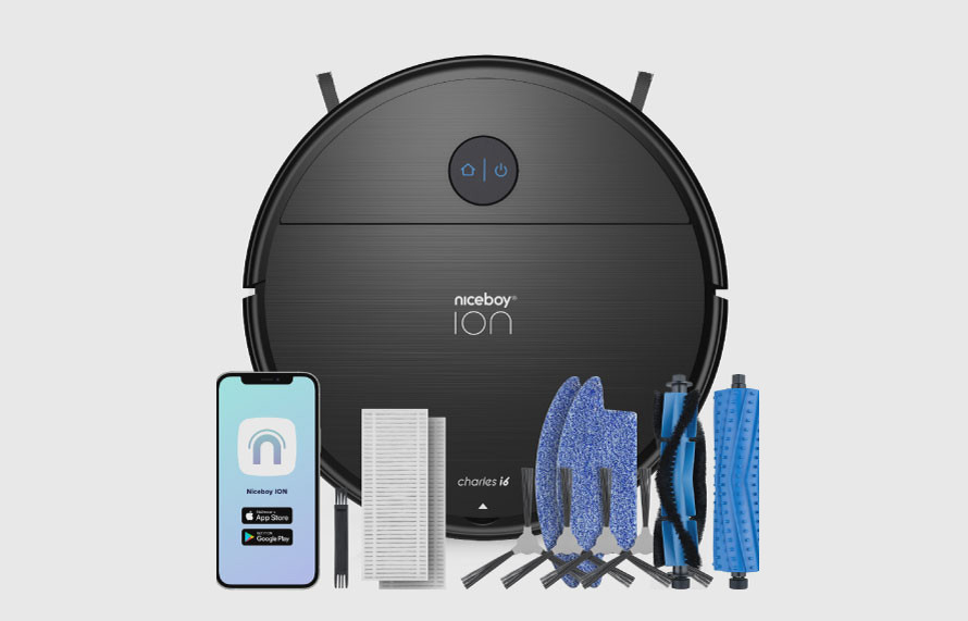 Odkurzacz automatyczny Niceboy ION Charles i6 Black