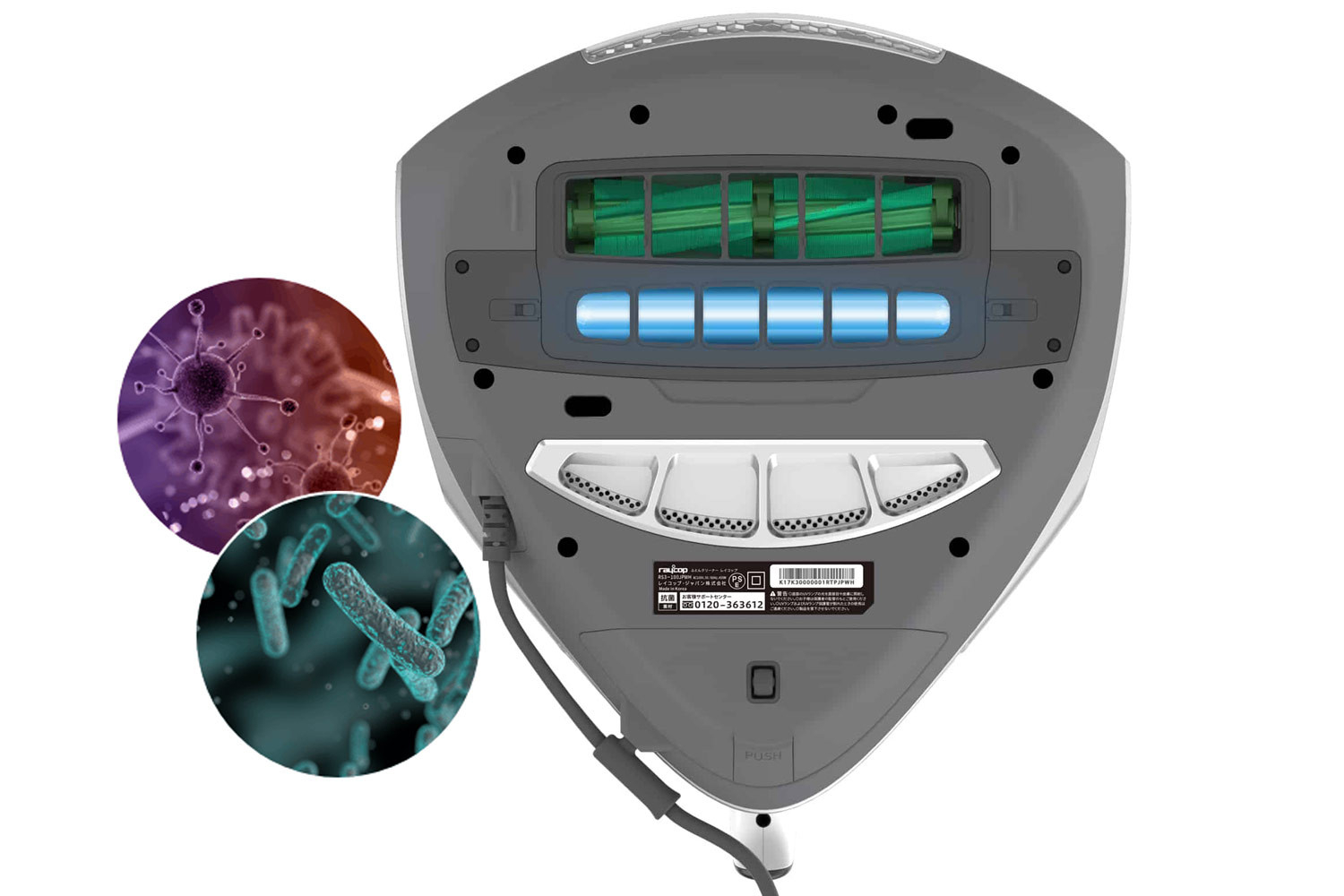 RayClean UV+ usuwa 99,9% wirusów i bakterii