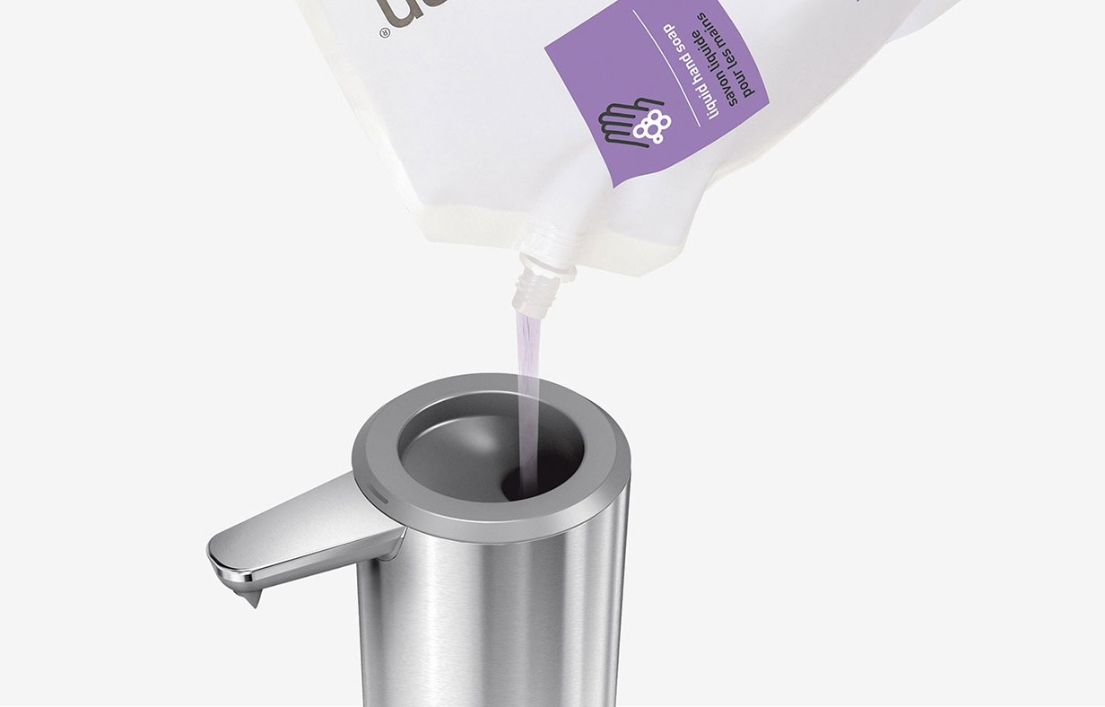 Łatwe napełnianie mydłem