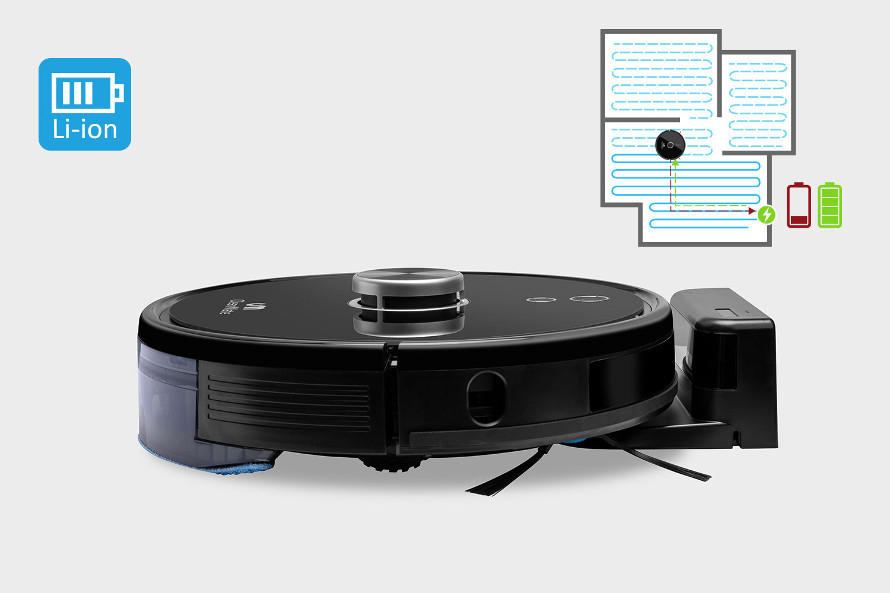 Ładuje się automatycznie i kontynuuje czyszczenie