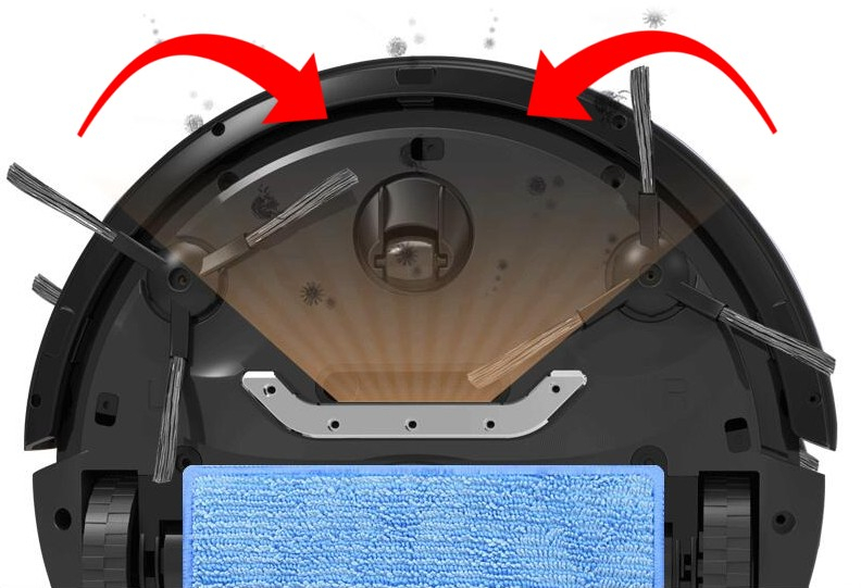 Wielostopniowy tryb czyszczenia: odkurzanie + mycie