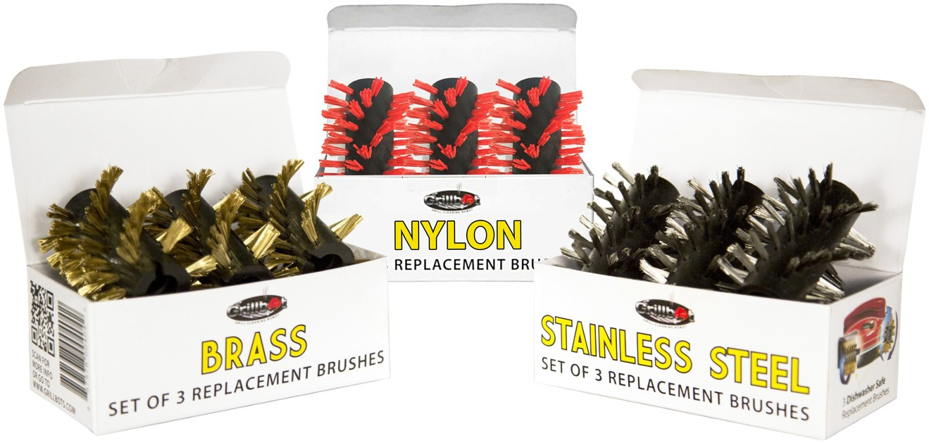 Trzy typy szczotek Grillbot