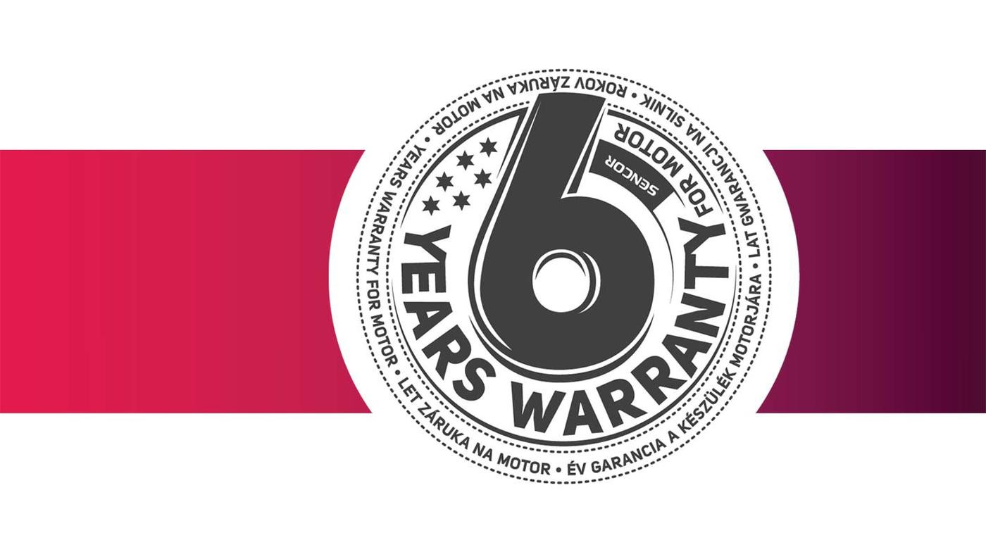 6 lat gwarancji na silnik